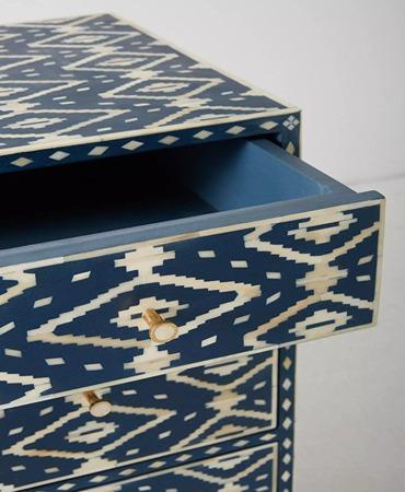 Exquisite Bone Inlay Chest of Drawers